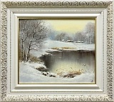 Картина "Зима" в мастерской 55-я ПАРАЛЛЕЛЬ