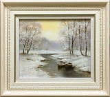 Картина "Зимний пейзаж" в мастерской 55-я ПАРАЛЛЕЛЬ
