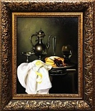 Картина "Натюрморт с серебряным кувшином и пирогом" в мастерской 55-я ПАРАЛЛЕЛЬ